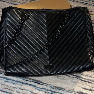 Aldo Black Chevron Shoulder Bag